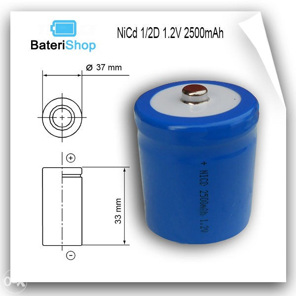 Baterija NiCd 1/2D 1.2V 2500mAh , konzumna