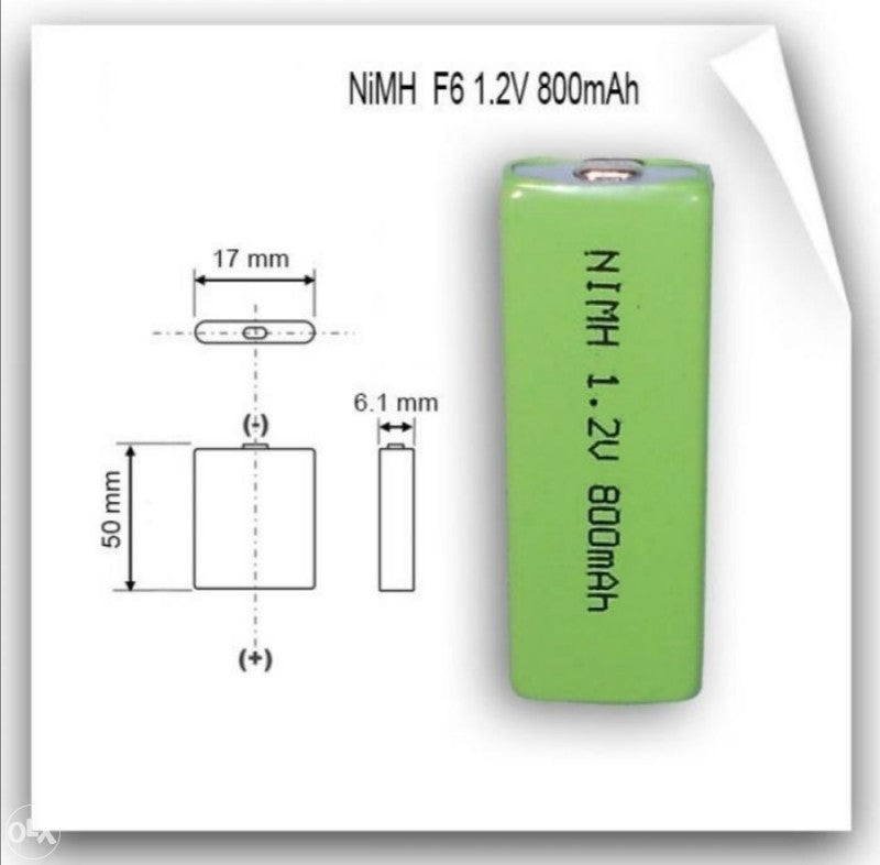 Prizmati?na Baterija F6 NiMh 1.2V 800mAh