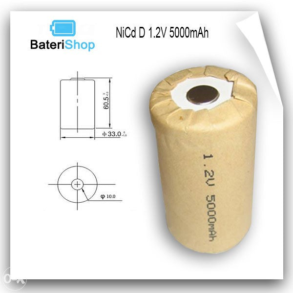 Baterija NiCd D 1.2V 5000mAh