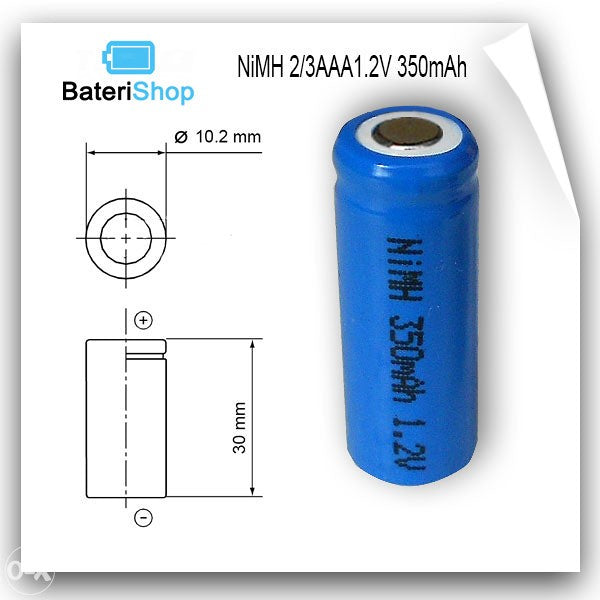 Baterija NiMH 2/3AAA 1.2V 350mAh