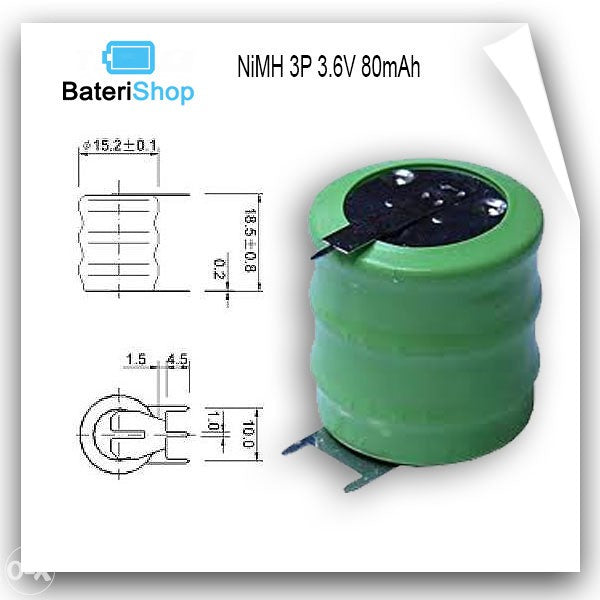 Baterija NiMH 3P 3.6V 80mAh