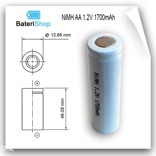 Baterija NiMH AA 1.2V 1700mAh