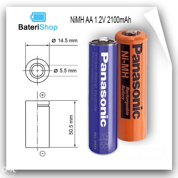 Baterija NiMH AA 1.2V 2100mAh HHR-210AAB Panasonic