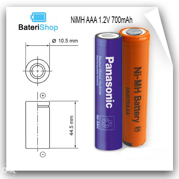 Baterija NiMH AAA 1.2V 700mAh BK70AAA Panasonic