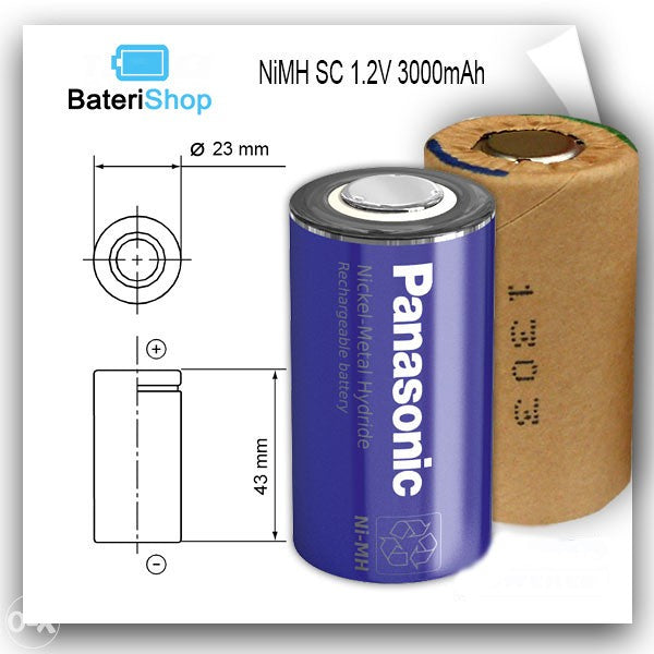 Baterija NiMH SC 1.2V 3000mAh BK300SCP Panasonic