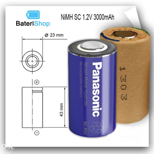 Baterija NiMH SC 1.2V 3000mAh BK300SCP Panasonic