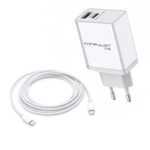 Brzi Punjac 20W Type C to C i USB 2 porta