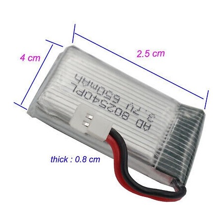 Li-ion baterija 3.7V 650mAh za dron SYMA X5C X5SC X5SW