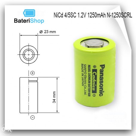 Baterija NiCd 4/5SC 1.2V 1250mAh