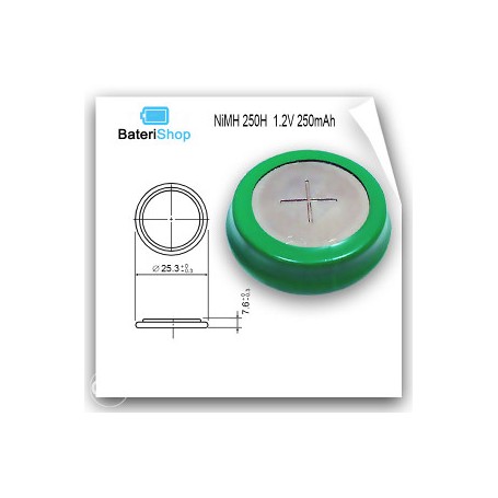 Baterija dugmetna NiMH 250H 1.2V 250mAh