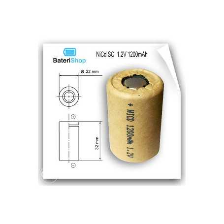 Baterija NiCd 4/5SC 1.2V 1200mAh