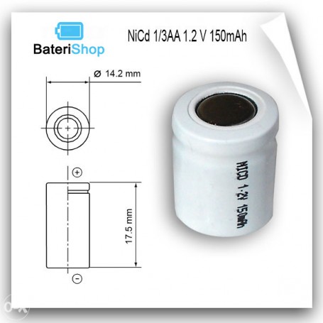 Baterija NiCd 1/3AA 1.2V 150mAh