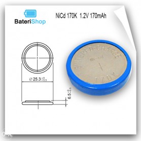 Baterija dugmetna NiCd 170K 1.2V 170mAh