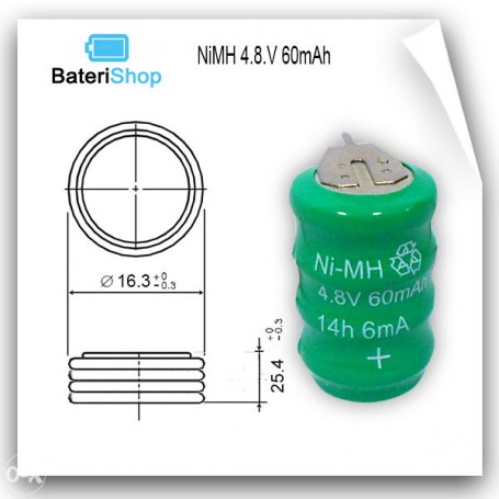 Baterija NiMH 4,8V 60mAh